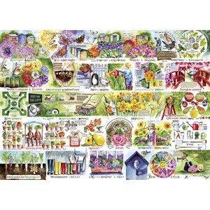 Gibsons (G7106) - Val Goldfinch: "Wheelbarrows & Wellies" - 1000 brikker puslespil