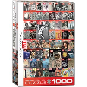Eurographics (6000-0819) - "Vintage Cover Collage - LIFE Magazine" - 1000 brikker puslespil