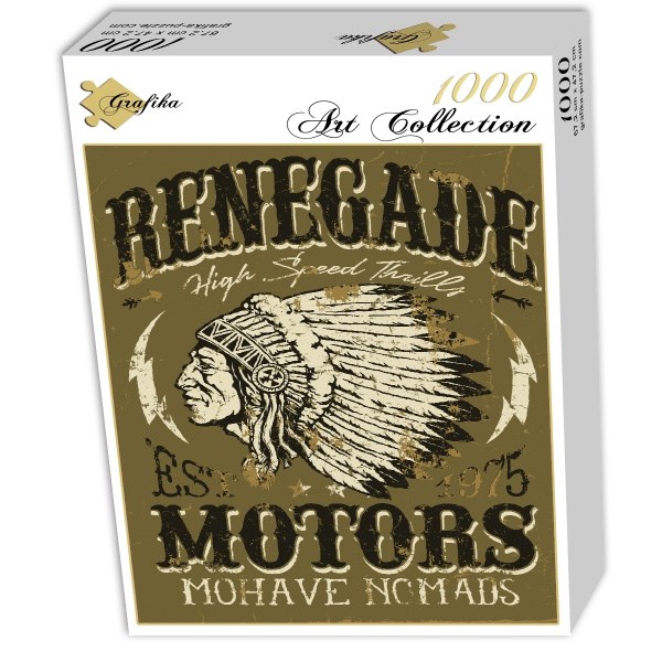 Grafika (00647) - "Vintage Americana Motorcycle Design" - 1000 brikker puslespil