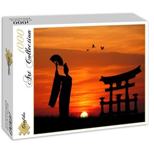 Grafika (00653) - "Geisha at Sunset" - 1000 brikker puslespil
