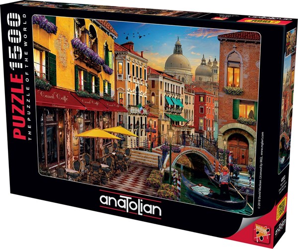 Anatolian (4553) - David McLean: "Canal cafe i Vennedig" - 1500 brikker puslespil