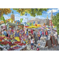 Gibsons (G6297) - Steve Crisp: "Market Day Norwich" - 1000 brikker puslespil