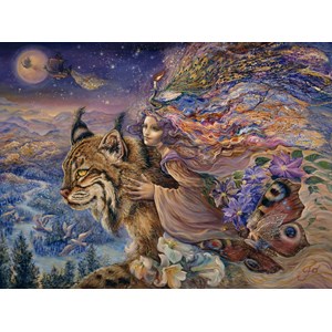 Grafika (00893) - Josephine Wall: "Flight of the Lynx" - 2000 brikker puslespil