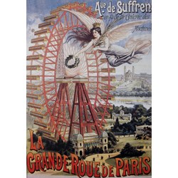 Grafika (00622) - "Affiche Publicitaire pour la Grande Roue de Paris, 1910" - 1000 brikker puslespil
