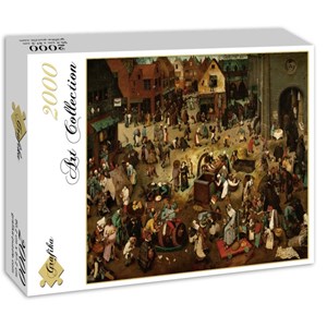 Grafika (00700) - Pieter Brueghel the Elder: "The Fight Between Carnival and Lent, 1559" - 2000 brikker puslespil