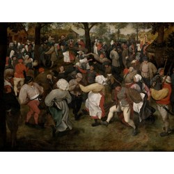 Grafika (00714) - Pieter Brueghel the Elder: "The Wedding Dance, 1566" - 2000 brikker puslespil
