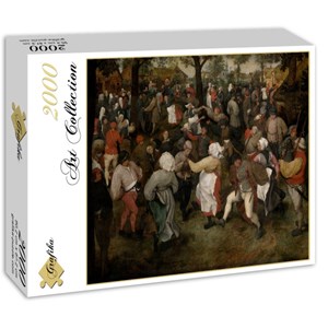 Grafika (00714) - Pieter Brueghel the Elder: "The Wedding Dance, 1566" - 2000 brikker puslespil