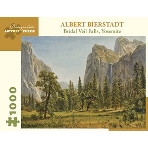 Pomegranate (aa1029) - Albert Bierstadt: "Bridal Veil Falls, Yosemite Valley, California" - 1000 brikker puslespil