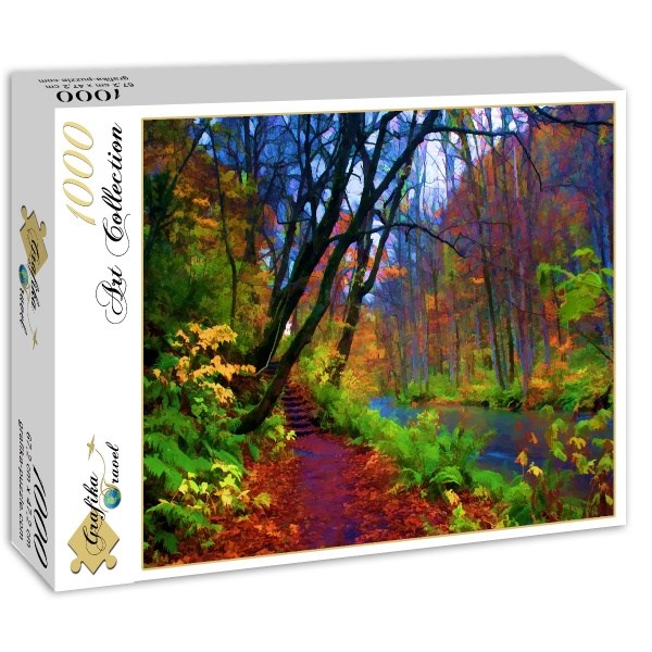 Grafika (01664) - "Stylized Autumn Forest" - 1000 brikker puslespil