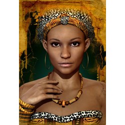 Grafika (01302) - "African Woman" - 3900 brikker puslespil