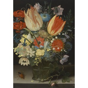 Grafika (01582) - Peter Binoit: "Still Life with Tulips, 1623" - 1000 brikker puslespil