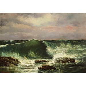 Grafika (01157) - Gustave Courbet: "Waves, 1870" - 1000 brikker puslespil