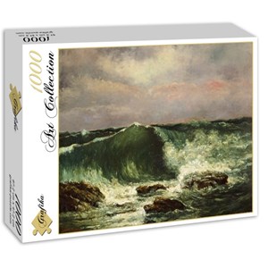 Grafika (01157) - Gustave Courbet: "Waves, 1870" - 1000 brikker puslespil