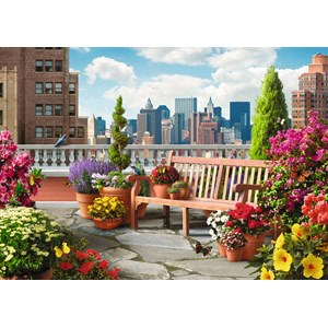 Ravensburger (14868) - Alan Giana: "Rooftop Garden" - 500 brikker puslespil