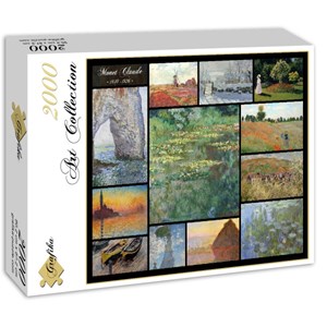 Grafika (00874) - Claude Monet: "Claude Monet, Collage" - 2000 brikker puslespil