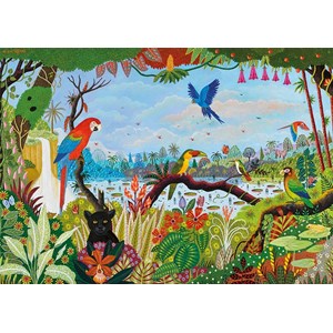 Nathan (87799) - "Animated Jungle" - 1500 brikker puslespil