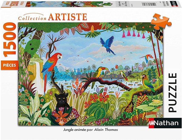 Nathan (87799) - "Animated Jungle" - 1500 brikker puslespil