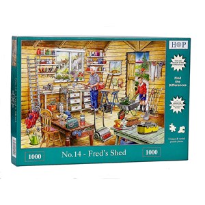 The House of Puzzles (4500) - "Find the Differences No.14, Fred's Shed" - 1000 brikker puslespil