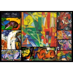 Grafika (00855) - Franz Marc: "Collage" - 1000 brikker puslespil