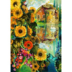 Bluebird Puzzle (70205) - David Galchutt: "A Lively View in Kent" - 1000 brikker puslespil