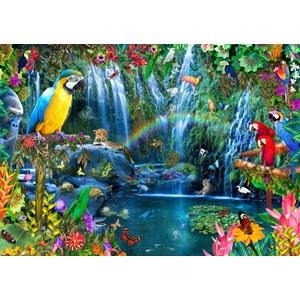 Bluebird Puzzle (70030) - Alixandra Mullins: "Parrot Tropics" - 3000 brikker puslespil