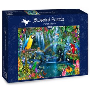 Bluebird Puzzle (70030) - Alixandra Mullins: "Parrot Tropics" - 3000 brikker puslespil