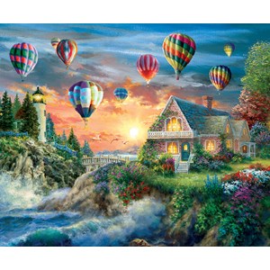 SunsOut (19285) - Nicky Boehme: "Balloons Over Sunset" - 1000 brikker puslespil