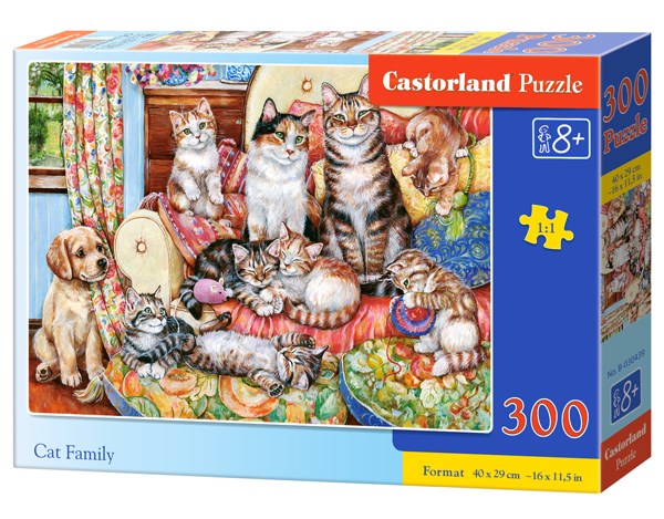 Castorland (B-030439) - "Cat Family" - 300 brikker puslespil