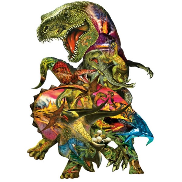 SunsOut (90426) - Dennis Rogers: "T Rex Attack" - 1000 brikker puslespil