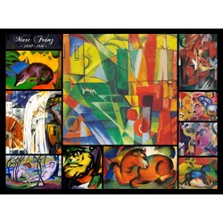 Grafika (00844) - Franz Marc: "Franz Marc, Collage" - 2000 brikker puslespil
