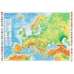 Trefl (10605) - "Europe Physical Map" - 1000 brikker puslespil