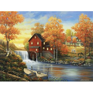 SunsOut (62118) - John Zaccheo: "Sunset at the Old Mill" - 300 brikker puslespil