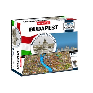4D Cityscape (40088) - "4D Budapest" - 1200 brikker puslespil