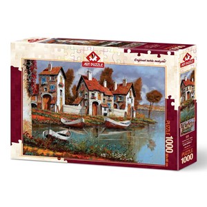 Art Puzzle (4232) - "Case a Cerchio, Italy" - 1000 brikker puslespil