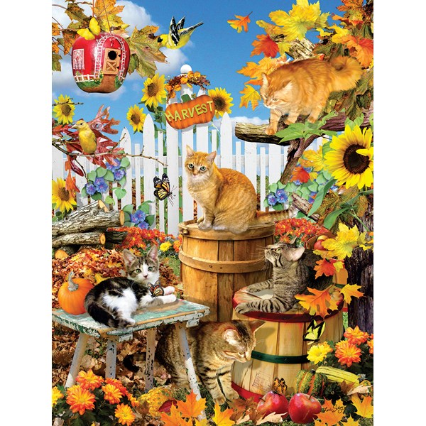 SunsOut (35143) - Lori Schory: "XXL Pieces - Lori Schory - Harvest Kittens" - 300 brikker puslespil