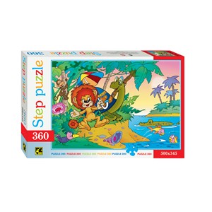 Step Puzzle (73006) - "The Lion and the Turtle" - 360 brikker puslespil