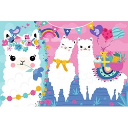 Trefl (16363) - "Glade lamaer" - 100 brikker puslespil