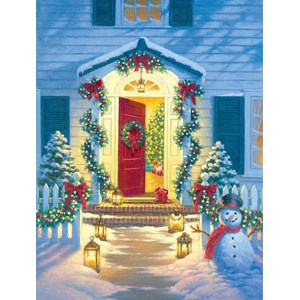 SunsOut (55942) - Corbert Gauthier: "Christmas Porch" - 500 brikker puslespil