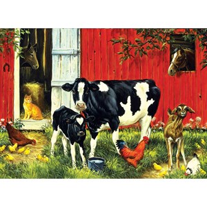 SunsOut (52624) - Linda Picken: "Old MacDonald's Farm" - 500 brikker puslespil
