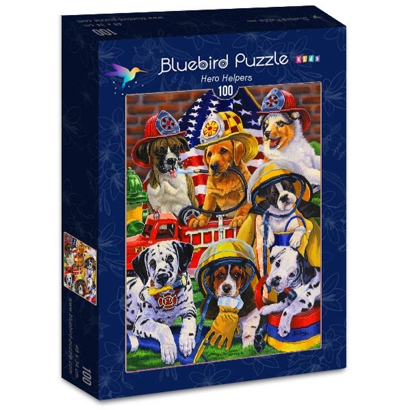 Bluebird Puzzle (70394) - Jenny Newland: "Hero Helpers" - 100 brikker puslespil