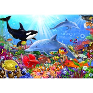 Bluebird Puzzle (70384) - Gerald Newton: "Bright Undersea World" - 260 brikker puslespil