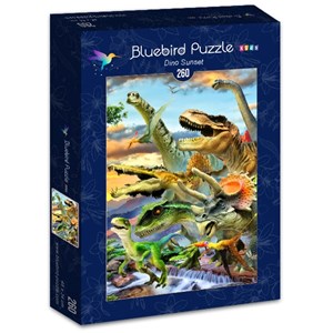 Bluebird Puzzle (70374) - Howard Robinson: "Dino Sunset" - 260 brikker puslespil
