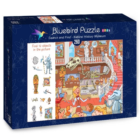 Bluebird Puzzle (70352) - Lyudmyla Kharlamova: "Search and Find, Natural History Museum" - 260 brikker puslespil
