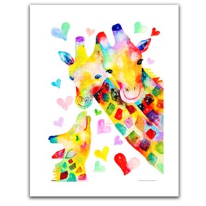 Pintoo (h2092) - Reina Sato: "Giraffe Family" - 300 brikker puslespil