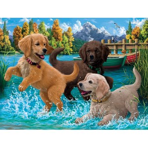 SunsOut (42918) - "Puppies Make a Splash" - 500 brikker puslespil