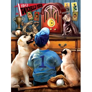 SunsOut (28853) - Tom Wood: "Listening to the Game" - 300 brikker puslespil