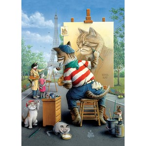 Art Puzzle (5087) - "Painter Cat" - 500 brikker puslespil