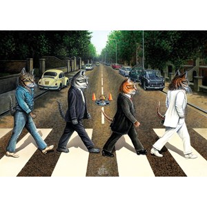 Art Puzzle (5193) - "Cat Road" - 1000 brikker puslespil