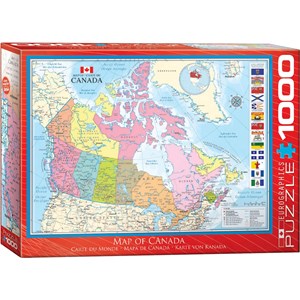 Eurographics (6000-0781) - "Map of Canada" - 1000 brikker puslespil