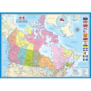 Eurographics (6000-0781) - "Map of Canada" - 1000 brikker puslespil